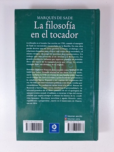 Filosofía En El Tocador, De Marqués De Sade. Editorial Edimat, Tapa Dura En Español, 2007