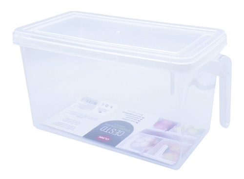 Cesto Organizador Para Geladeira Transparente -  31x14,5x15