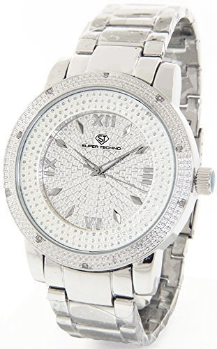 Diamond Watch Reloj De Diamantes Genuino Para Hombre Caja De