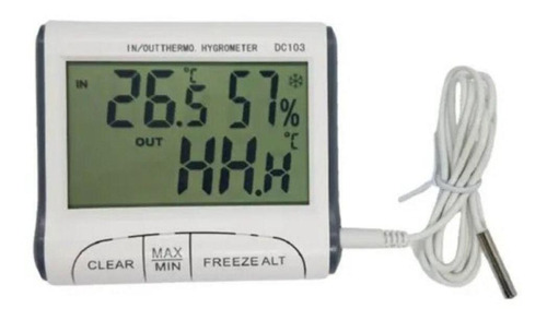 Higrômetro Termômetro Digital Sensor Externo Mede Umidade