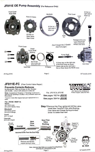Shift Kit Transgo Valvula Jf011e Jf015e Jf016e Jf017e Cvt