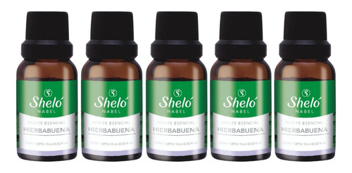 5 Pack Aceite Esencial Hierbabuena Shelo