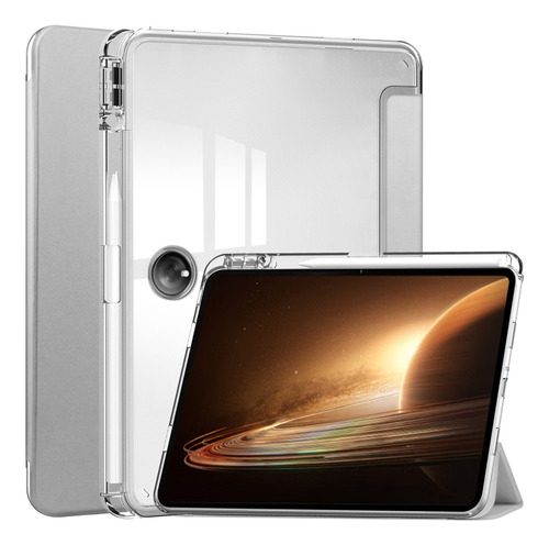 Funda De Cuero Plateado Para Tablet Inteligente Oppo Pad 2