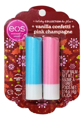Eos Kit Colección Holiday Vainilla Confeti + Pink Champagne