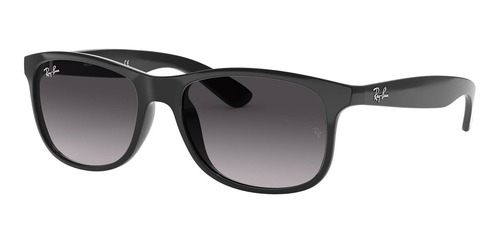 Imagen 1 de 4 de Anteojos de sol Ray-Ban Wayfarer Andy Medium con marco de nailon color gloss black, lente grey degradada, varilla gloss black de nailon - RB4202