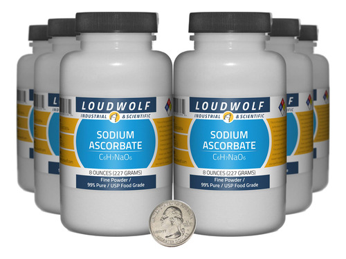 Ascorbato De Sodio 3 Lb 6 Botellas Polvo Fino Vitamina C
