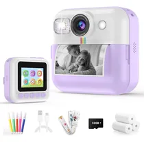 Comprar Cámara Digital Niños Imprime Fotos Instantáneas 1080p Púrpur