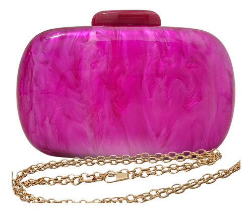 Bolsa Clutch Feminina Oval Madreperola Luxo Moderna Atual