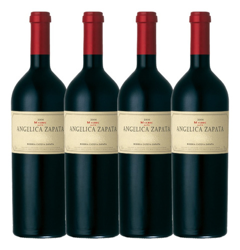 Vino Angelica Zapata Malbec 4x750cc Caja X4 Caja Madera