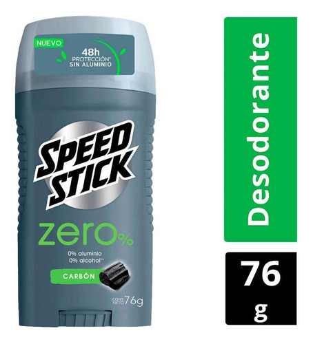 Speed Stick Zero Desodorante En Barra Carbón 76g