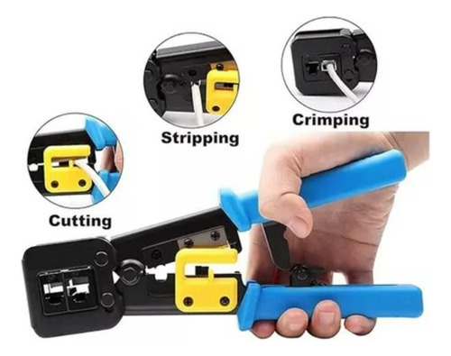 Crimpeadora Ez Rj45 +50 Conector Cat6 Prensa Anticorte