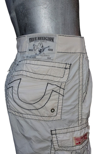 True Religion Bermuda Cargo Talla 34/36 Hombre No Strech