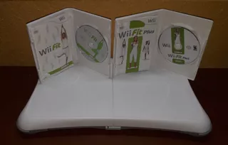 2 Juegos Wii Fit Y Wii Fit Plus + Tabla Balance Consola Wii