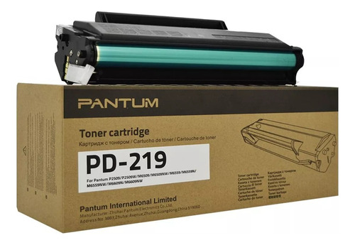 Toner Original Pantum Pd-219 P2509w M6509nw M6559 M6609n