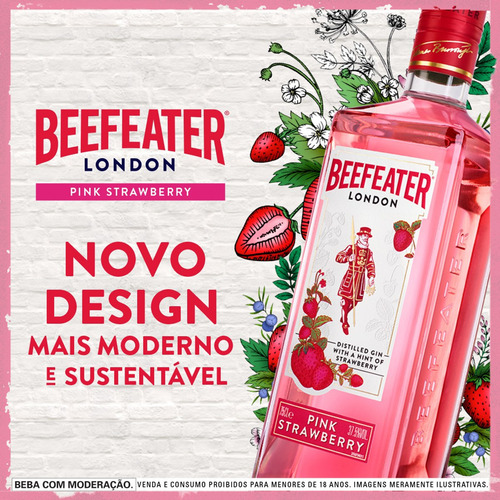 Imagem 5 de 7 de Gin London Dry Pink Morango 750ml Beefeater
