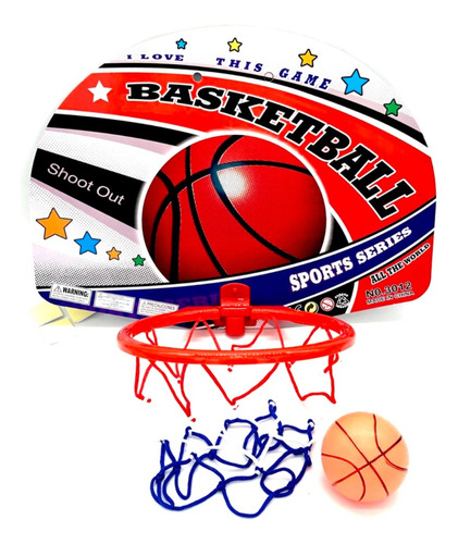 Mini Aro De Basketball Con Pelota 35.5cm X 47.7cm + Balon 