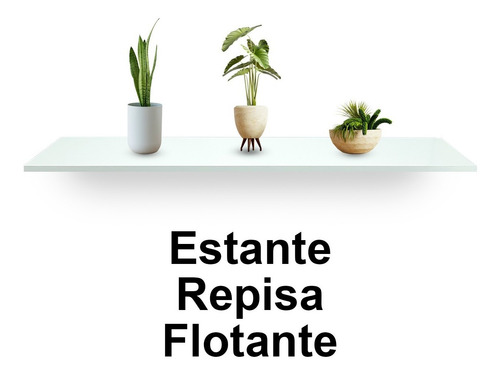 Imagen 3 de 6 de Estante Repisa Flotante Invisible Blanco 90x20cm Completo