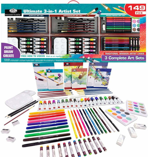 Ultimate 3in1 Art Set, Mixed Media,  Color  Acrylic Art...