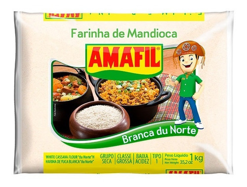 Farinha De Mandioca Branca - 1kg