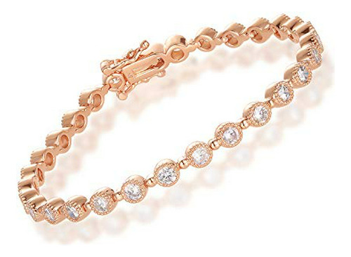 925 Sterling Silver Bubble Tennis 18k Pulsera De Muje