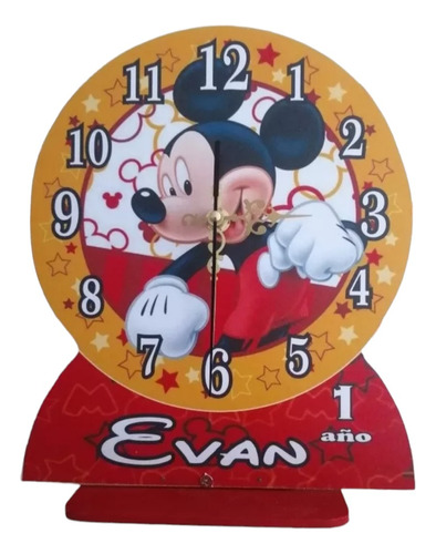 Paq12. Recuerdos  Mickey Centro De Mesa  Reloj