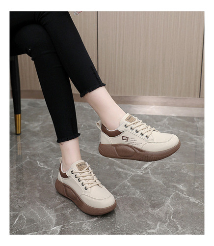) Zapatillas Informales Con Suela Gruesa Y Zapatos Con