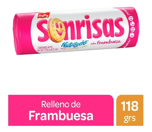 Bagley Sonrisas Frambuesa 118g Pack X 3