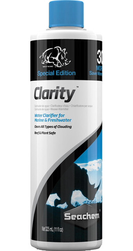 Seachem Clarity 325ml Removedor Turvidez Da Água Do Aquário