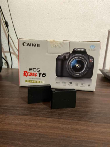 Kit Cânon T6 + 2 Lentes+ 2 Baterias + Grip