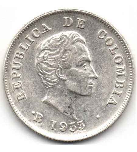 20 Centavos 1933 B En Anverso Plata