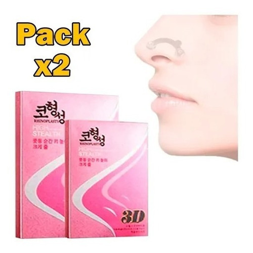 Pack X2 Respingador Nariz Corrector Nasal Instantaneo 3 Med