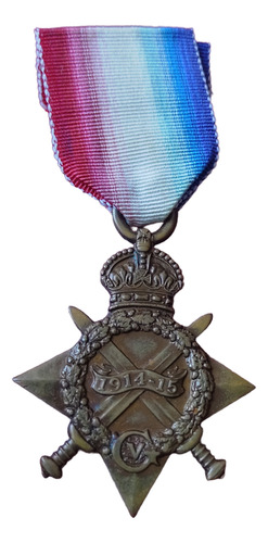 Medalla Inglaterra Estrella Campaña 1914-15 Primera Guerra (Usado)