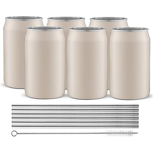 Joyjolt Cerveza Metal Puede Tumbler Con Straws Y 7dvgl