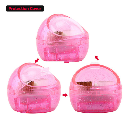 Limpador De Brocas Nail Art: Escovas Portáteis De Metal E Pl
