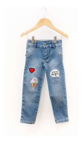 Acuarela...jeans Con Apliques Bordados.