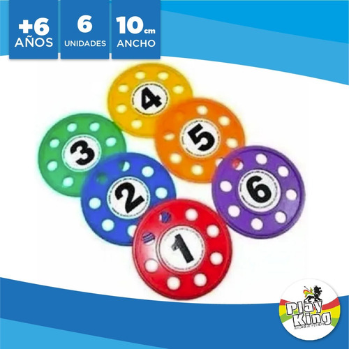 Imagen 3 de 7 de Discos Numerados Sumergibles Agua 10 Cm Aqua Club Playking