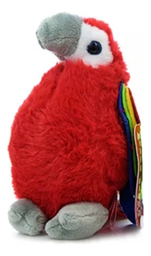 Loro De Peluche Lorito Rojo Con Sonido Original Importado