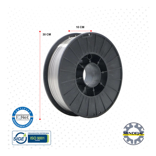 Microalambre Inoxidable 0.035 Er308lsi. Carrete 12.5 Kilos. Punta Acero inoxidable