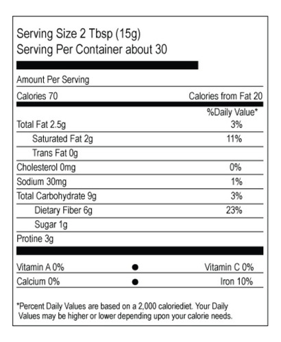 Tropical Green Coconut Flour Harina De Coco Organica 454gr