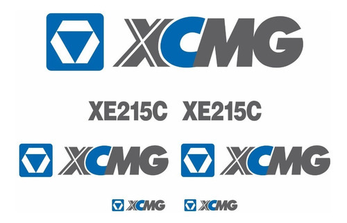 Kit Adesivos Compatível Escavadeira Xcmg Xe215c Xe215 C 2014