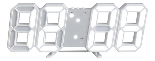 Relógio De Parede Led 3d, Relógio Digital De Design Moderno Cor Branco
