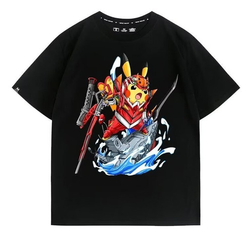 Camiseta Holgada Eva Pikachu Cos Evangelion-02 Fight Trend