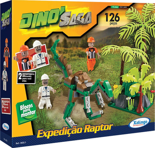 Dino Expedição Raptor 126 Peças Xalingo