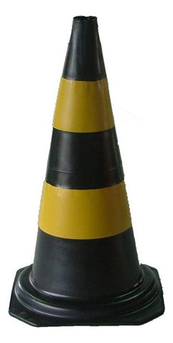 Cone Rigido Prosafety Plastico Preto/amarelo 70cm Wps1917