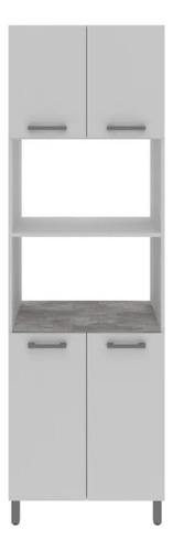 Mueble De Cocina Para Horno Y Microondas Blanco Tecnomobili