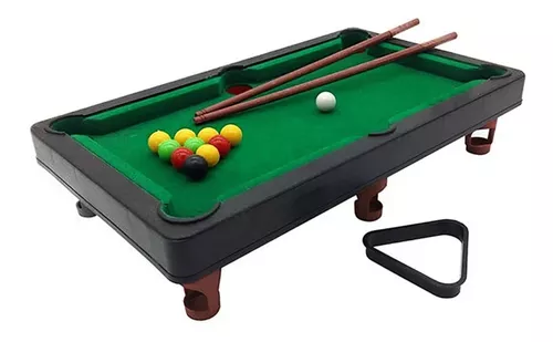 Mesa de Bilhar Mini Sinuca Snooker Portátil 31x51cm Completa com Tacos de  Madeira e Bolas : : Esporte