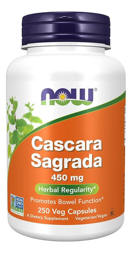 Now - Cascara Sagrada (rhamnus Purshiana) 450 Mg 250 Cáps