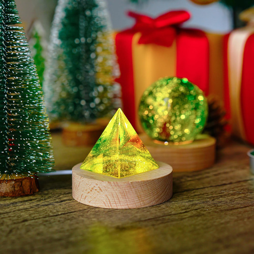 Expositor Led De Madera Zeershee Para Arte En Cristal 3d
