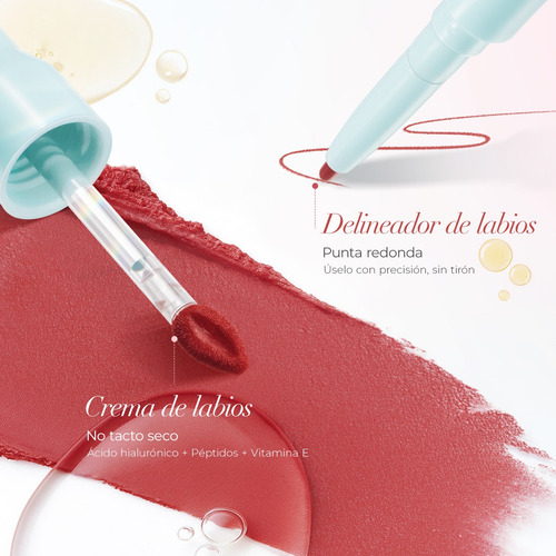 Sace Lady Delineador De Labios 2 En 1 Mate Suave Y Duradero 08 Maple Love