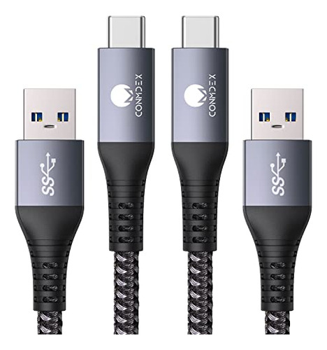 [upgrade] Usb C Cable 10gbps, Conmdex (2-pack) Usb-c 3.1 Gen